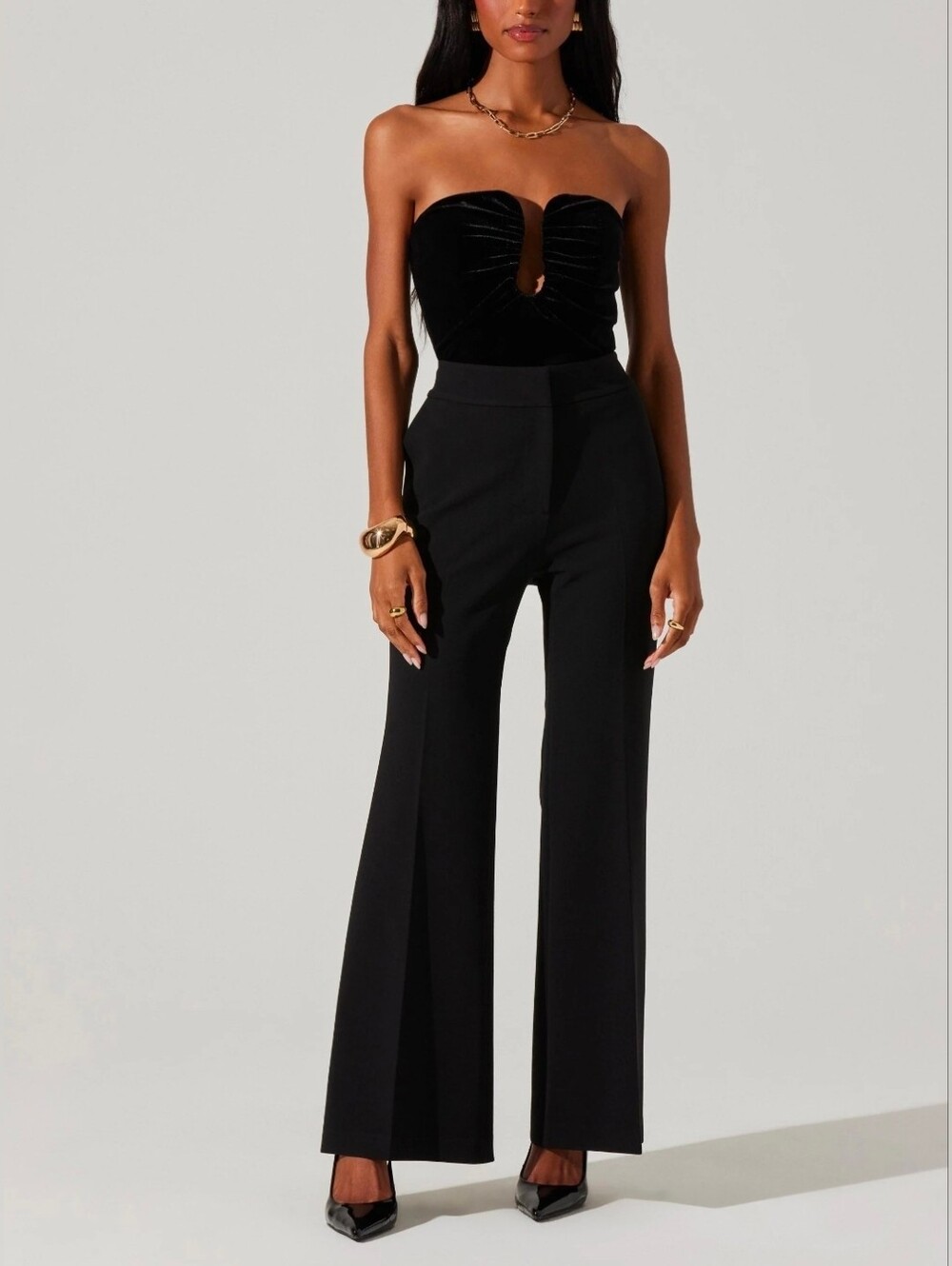 ASTR the Label | Arista Strapless Velvet Top